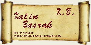 Kalin Basrak vizit kartica